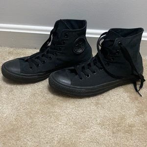 All black converse high tops